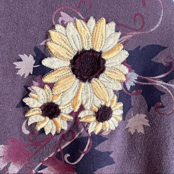 🌻 • VINTAGE 90s sunflower cute country Sweatshirt • 🌻 - Picture 3 of 5
